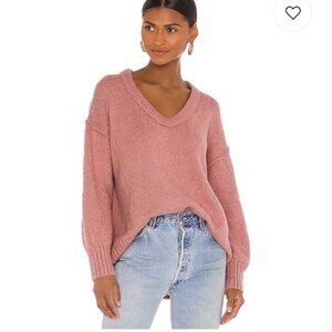 Free People Brookside Sweater- Alpine Rose